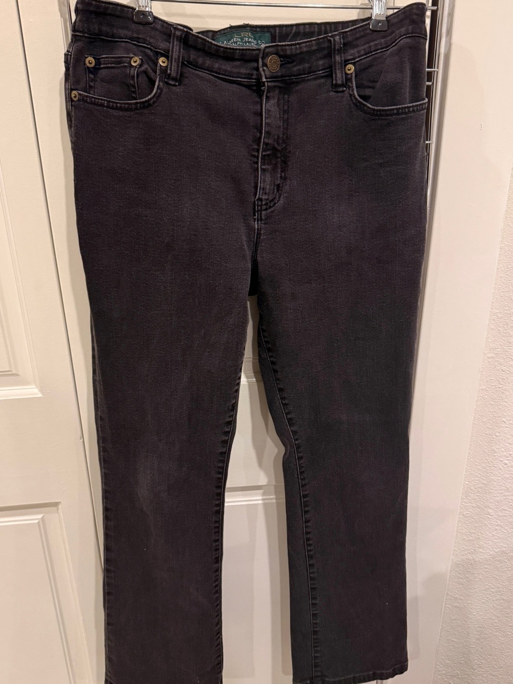 Vintage Lauren by Ralph Lauren Women’s  faded Black Straight-Leg Jeans size 10